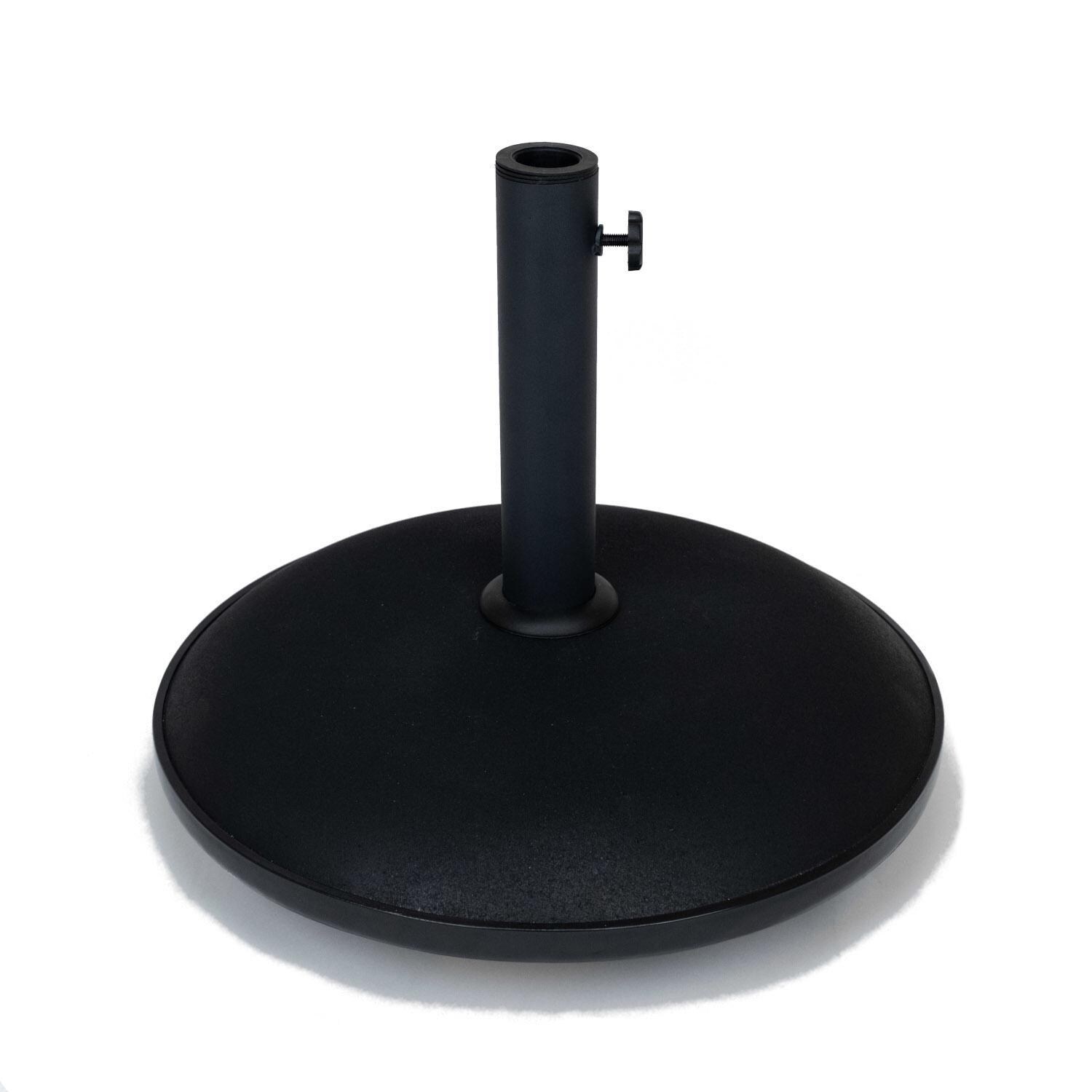 FiberBuilt Round Concrete Umbrella Base Black BBQGuys