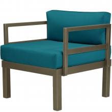 Ashbee Aluminum Patio Club Chair By Telescope Casual - Textured Beachwood/Peacock