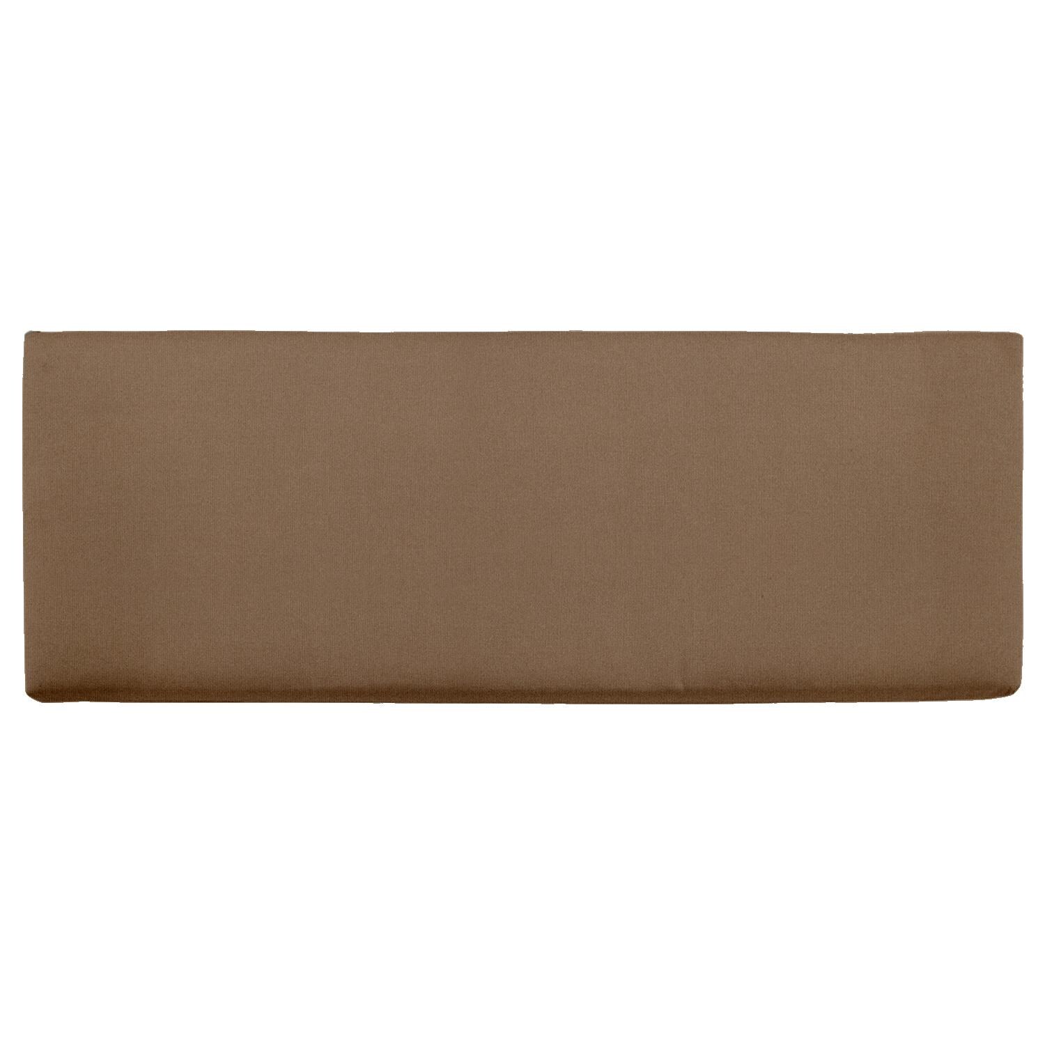 Sunbrella Canvas Cocoa Large Outdoor Replacement Bench Cushion W/ Knife Edge By UltimatePatio.com thumbnail