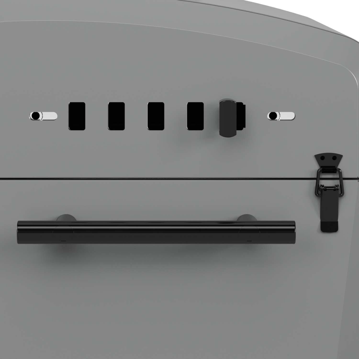 TYTUS TDT-CRT-CHAR Emberwood Charcoal Grill and Prep Cart - Side - Detail thumbnail