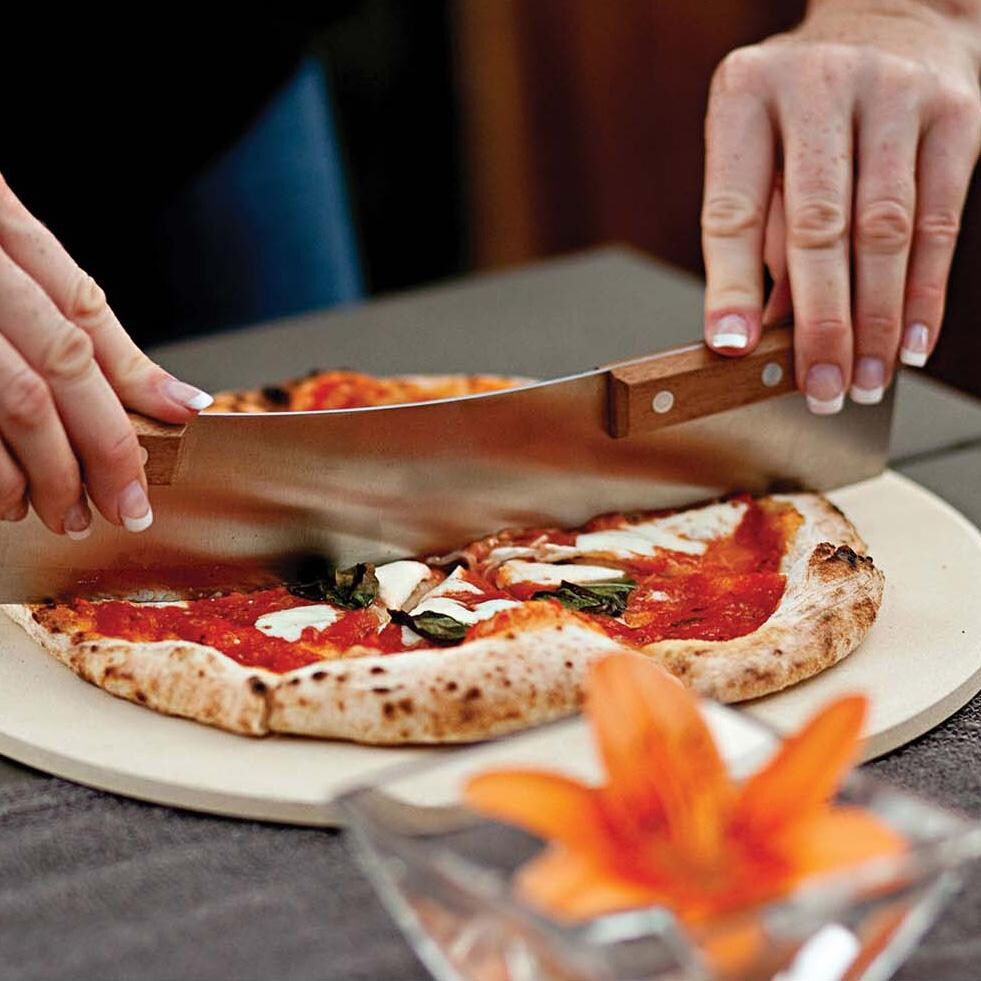 Outset QZ44 Round Pizza Grill Stone 13 - Lifestyle thumbnail