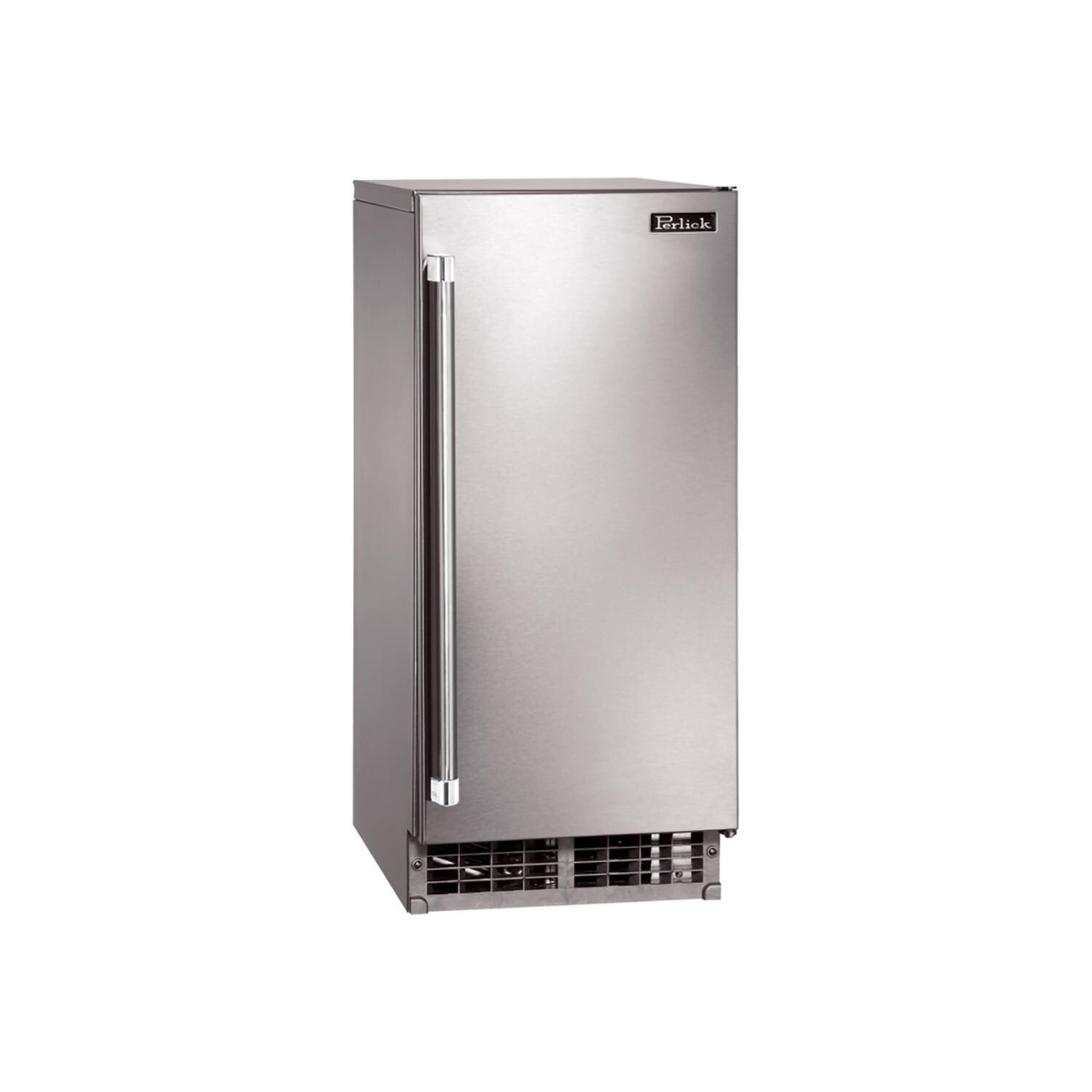 Perlick 15 Inch Undercounter Signature Series Clear Ice Maker Stainless Steel Solid Door w/ Integrated Pump - Right Hinge - HP15CI-1R
