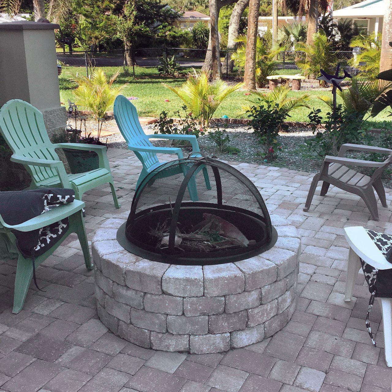 Ultimate Patio 30-Inch Easy Access Fire Pit Spark Screen - Over the Fire Pit thumbnail