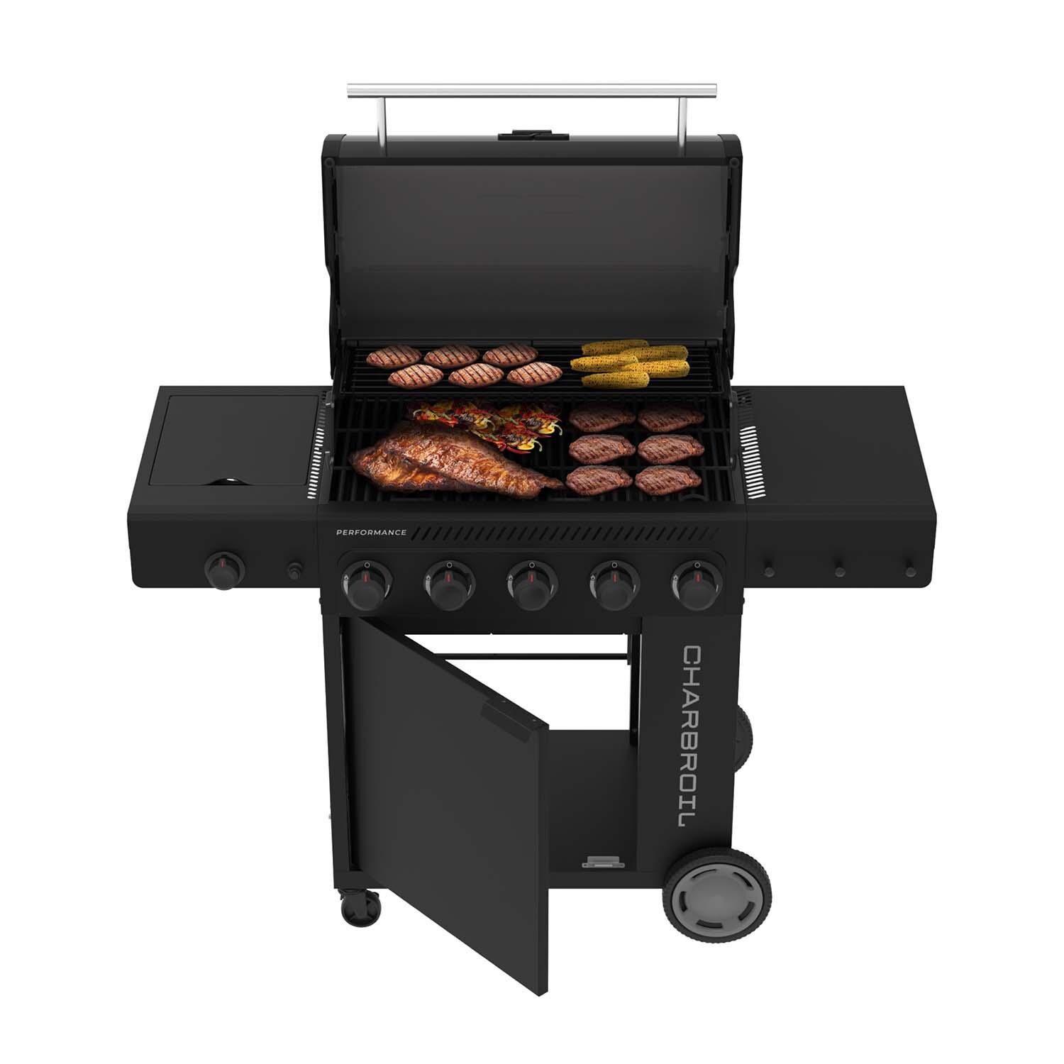 Charbroil 463463025 5-Burner Propane Grill - Black - In Use - White Background thumbnail