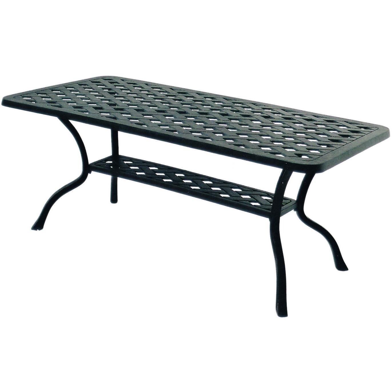 Darlee Series 30 42 X 21 Inch Cast Aluminum Coffee Table - Table - White Background thumbnail