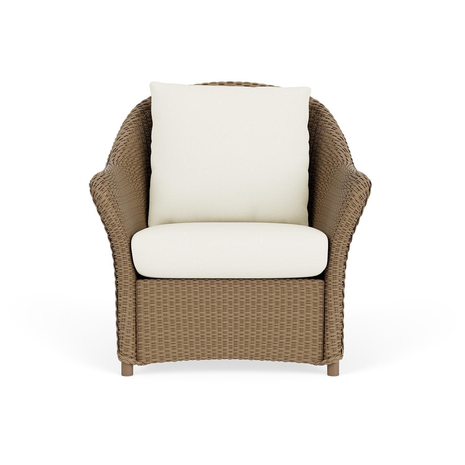 Lloyd Flanders Weekend Retreat Lounge Chair in Fawn Finish W/ Sailcloth Salt Fabric thumbnail