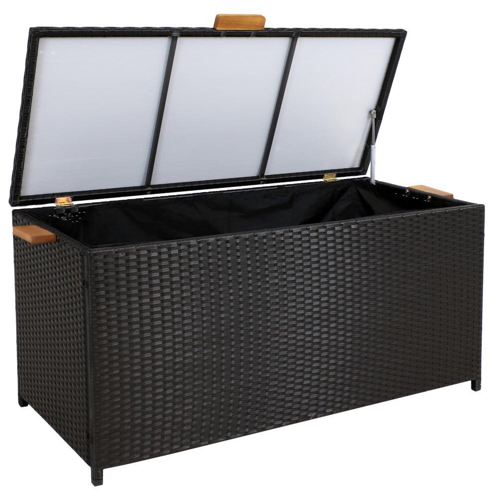 Ultimate Patio Indoor/Outdoor Resin Rattan Deck Box - Open Full View thumbnail