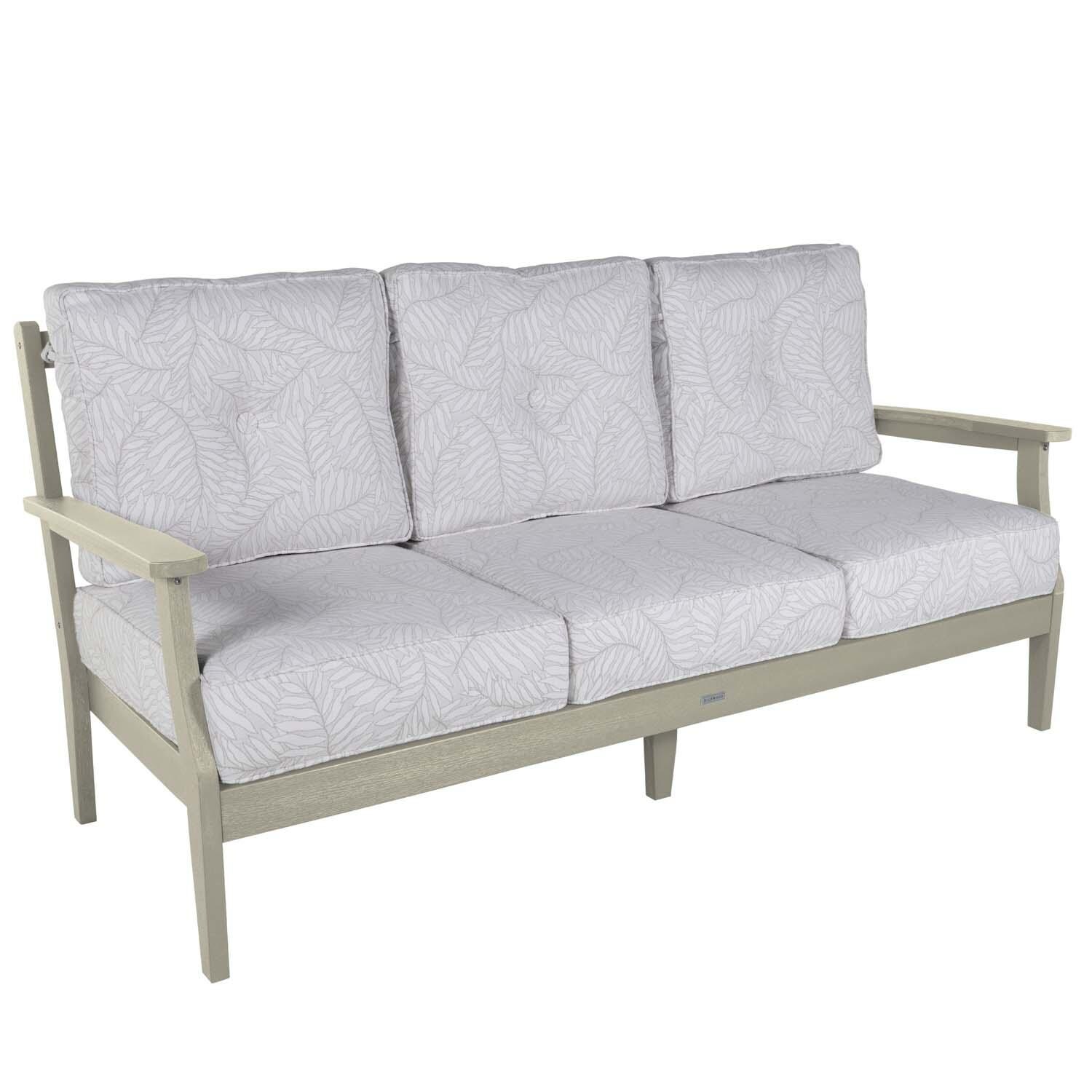 Blushing Bay 6 Pc Recycled Plastic Grand Seating Set in Lively Parchment/Whitewash by Lakeview Outdoor Designs - Sofa - White Background thumbnail