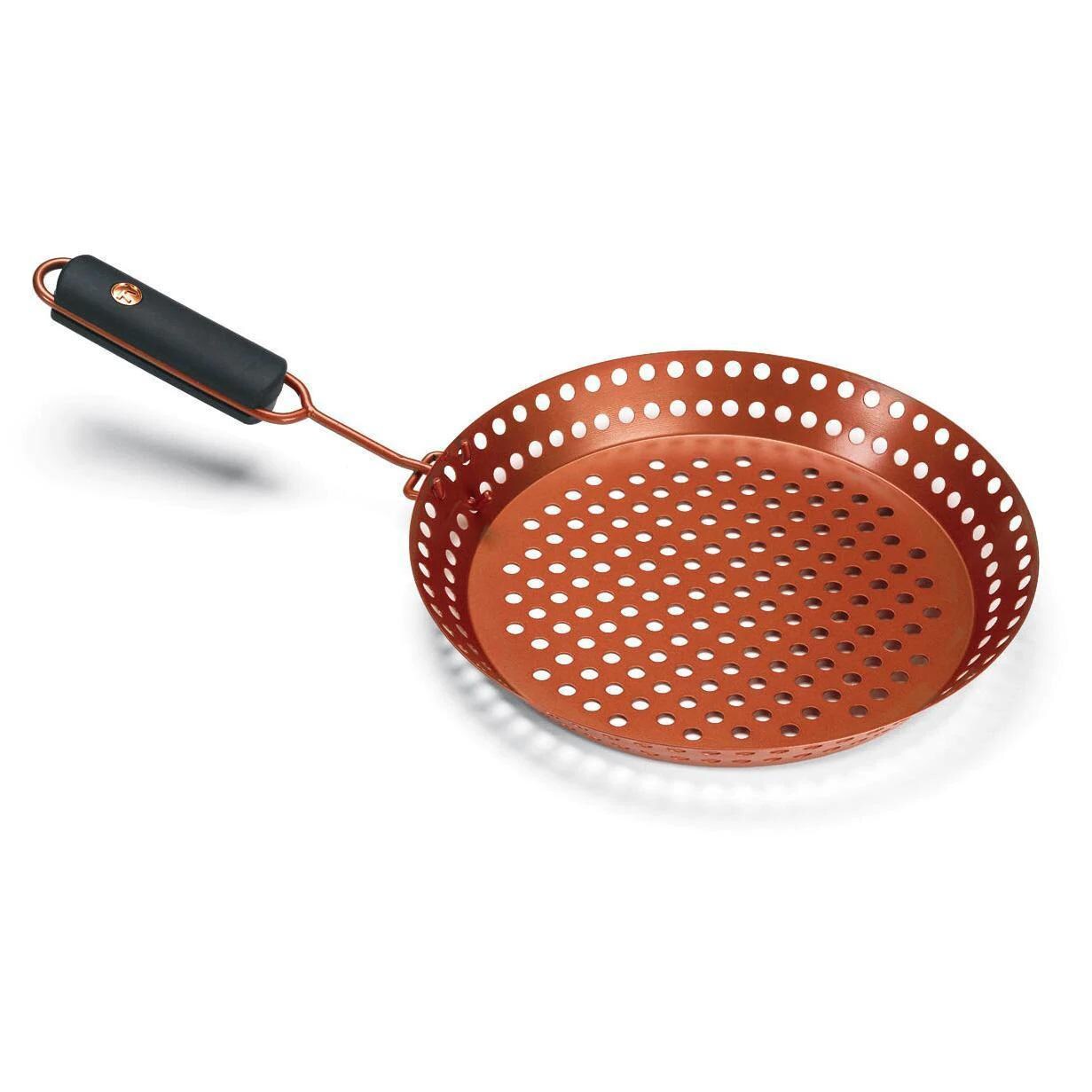 BBQGuys Veggie Esentials Gift Set - Skillet Grill Basket thumbnail
