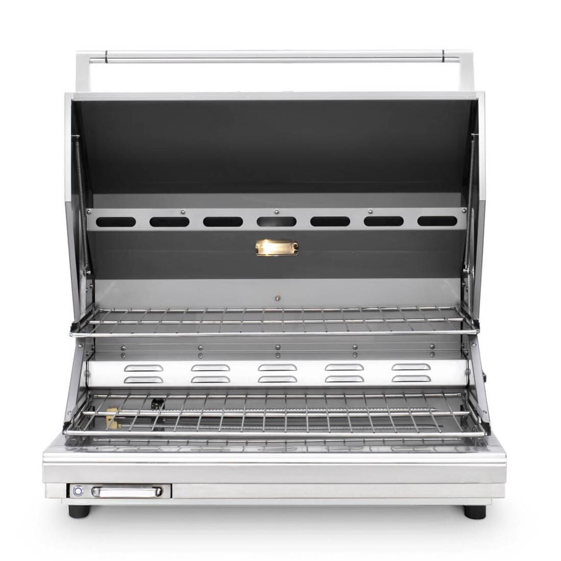 Lynx Sonoma 30-Inch Stainless Steel Built-In/Countertop Gas Smoker - Open thumbnail