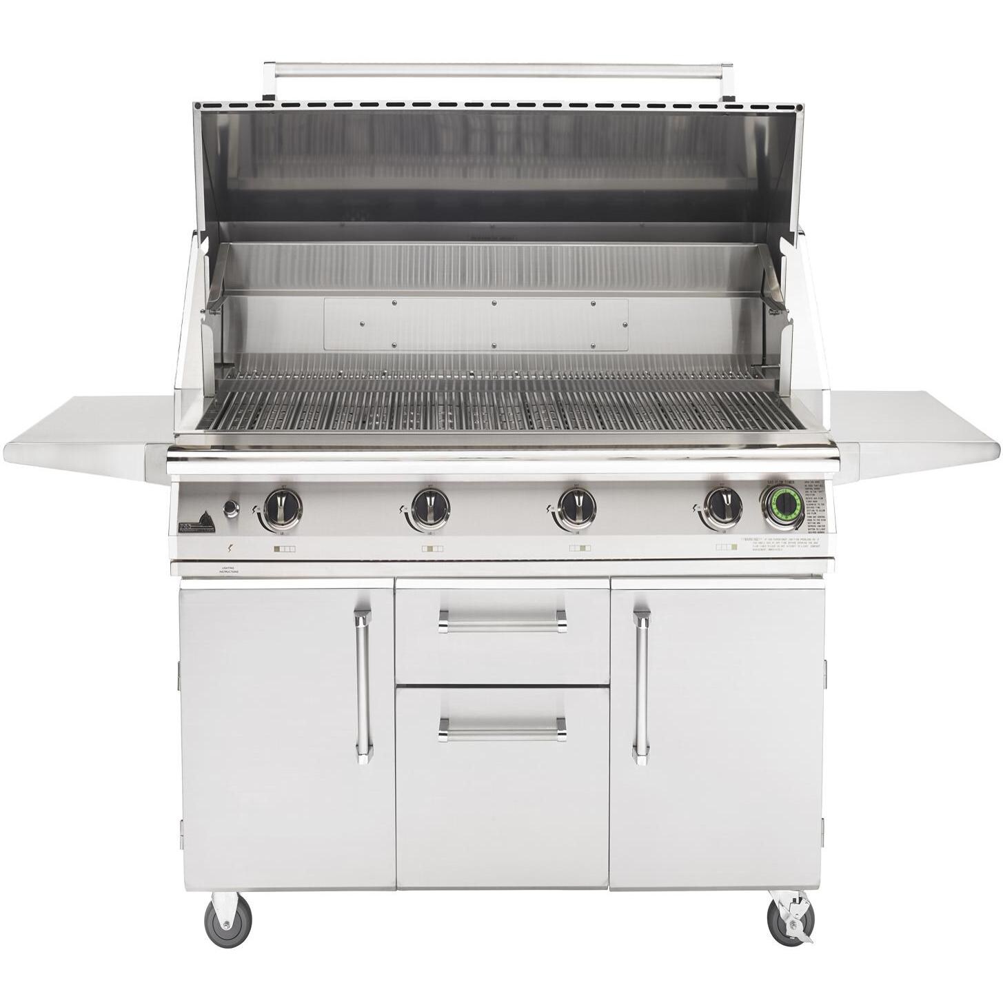 PGS T-Series Commercial 51-Inch Freestanding Natural Gas Grill With Timer - Open Hood thumbnail