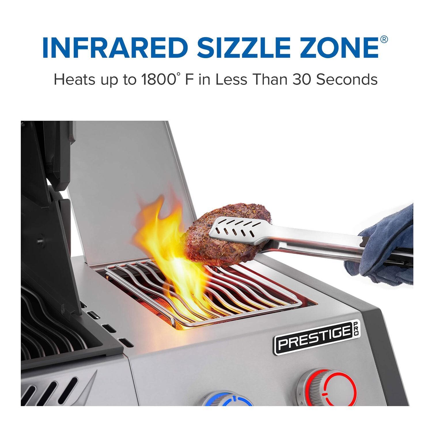 Napoleon PRO665VXRSIBPSS Prestige PRO 665 Elite 5 Burner Propane Grill w/ Smart Technology & Electric Smoker Box - Infrared Sizzle Zone - Detail thumbnail