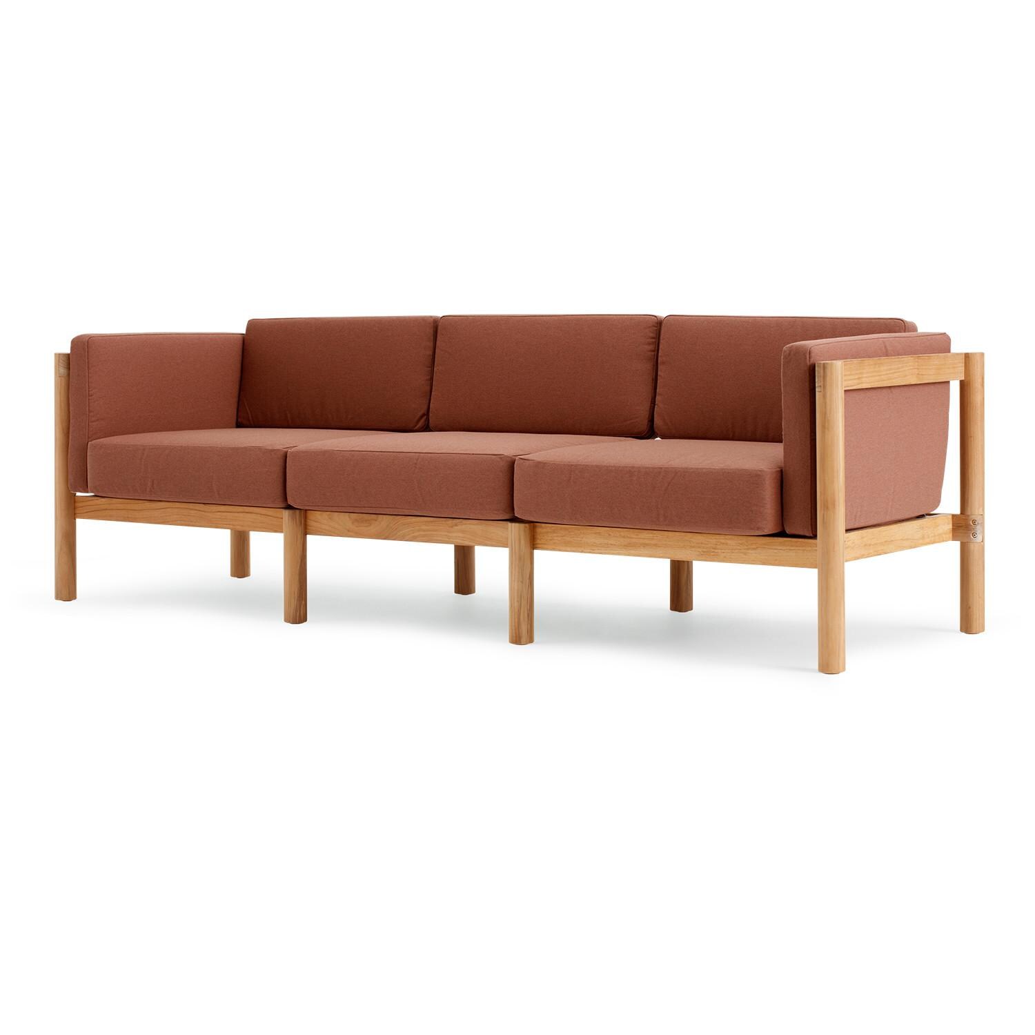 Neighbor Sofa W/ Sunbrella Cushion Arms - Sunbrella Rust