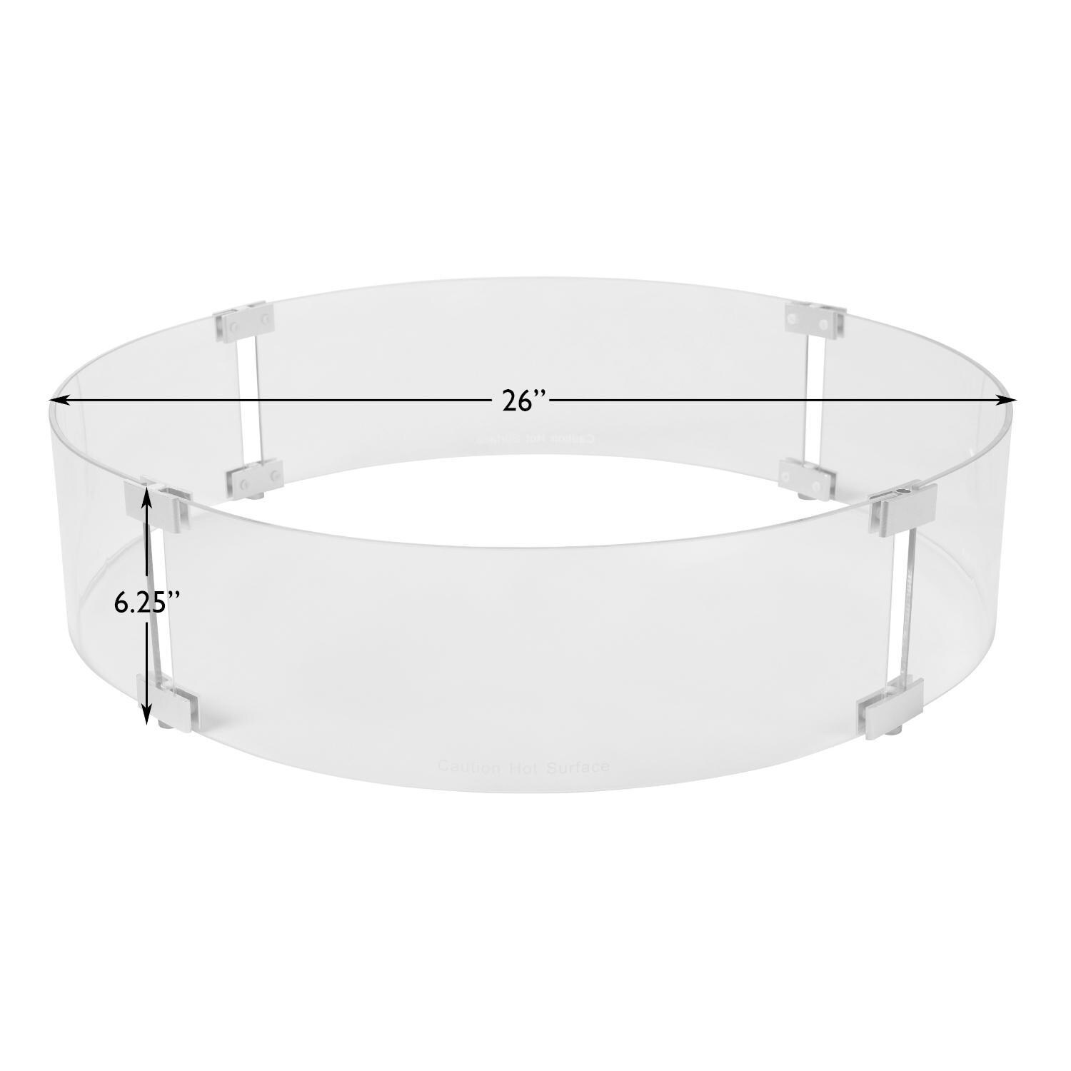 Ultimate Patio 63246 Wind Guard For Round Fire Pits - Dimensions thumbnail