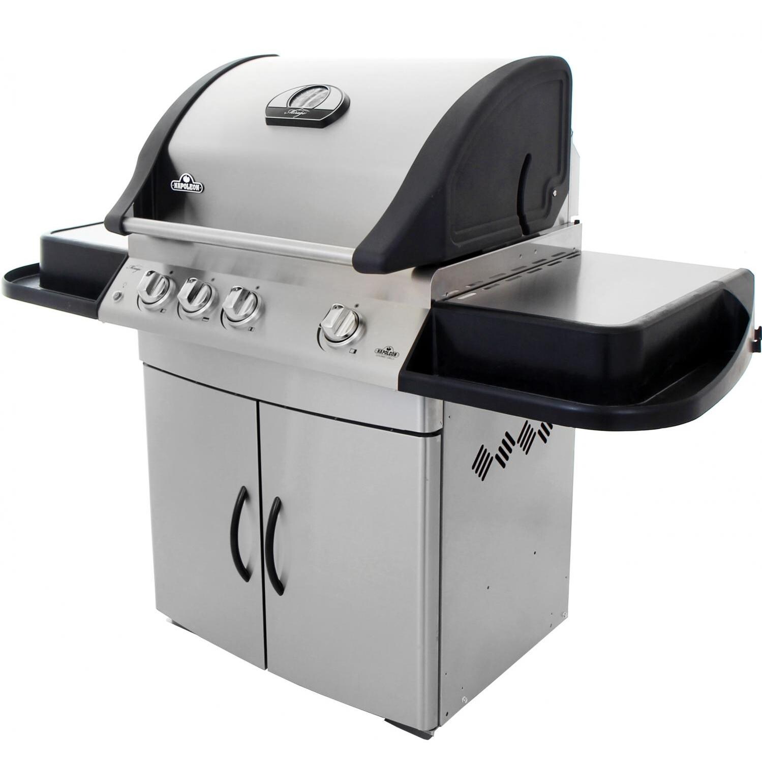 Napoleon Mirage 485 Propane Gas Grill On Cart Angled View thumbnail