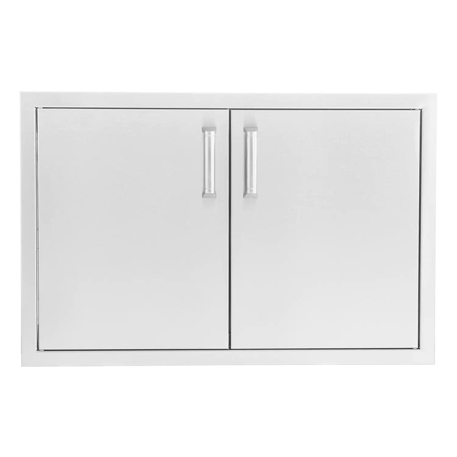 BBQGuys Signature 32-Inch Stainless Steel Sealed Dry Storage Pantry With Shelf - Contempo