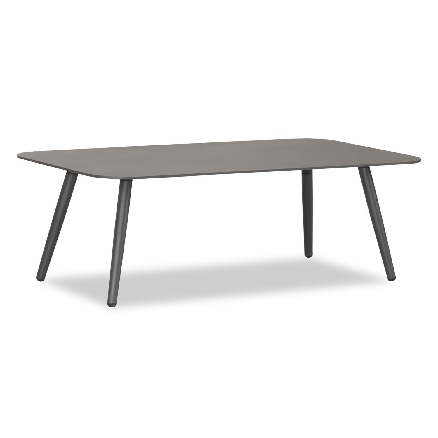 Lakeview Midnight Cove 46 1/2 Inch Slate Aluminum Coffee Table - Angled - White Background thumbnail