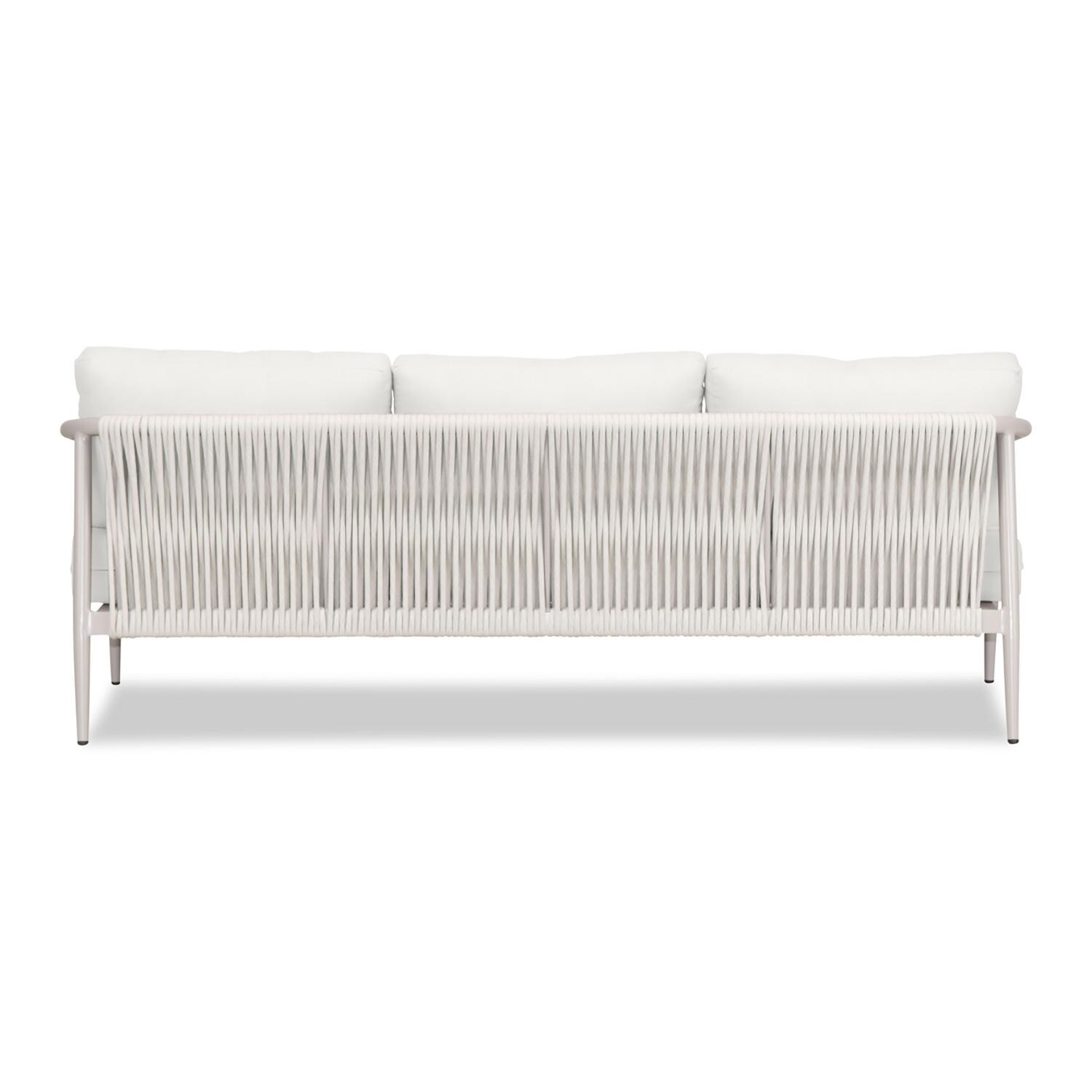 Lakeview Midnight Cove 3 Person Aluminum Sofa in Urban Stone/Carrera/Canvas Natural - Back - White Background thumbnail