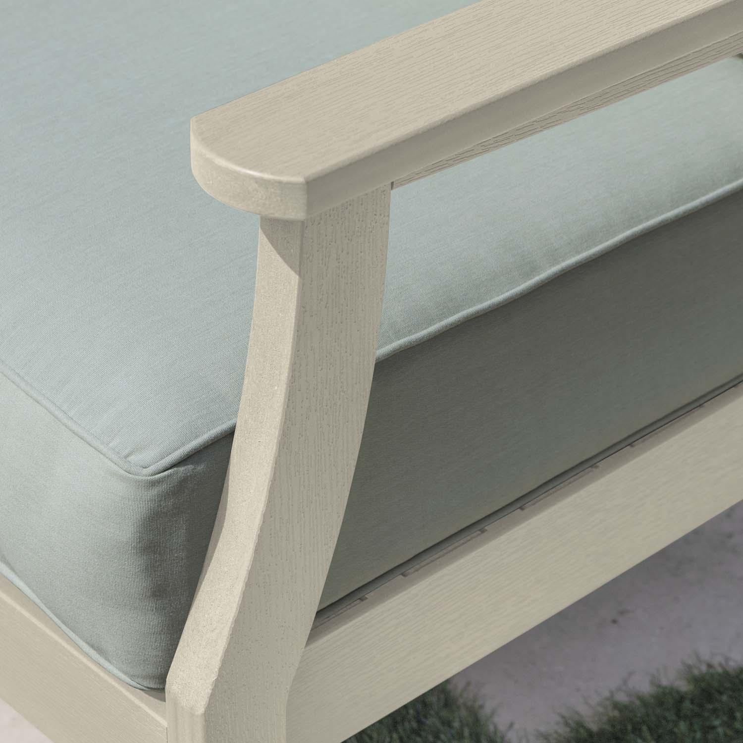 Blushing Bay Recycled Plastic Club Chair in Canvas Seasalt/Whitewash by Lakeview Outdoor Designs - Frame - Detail thumbnail