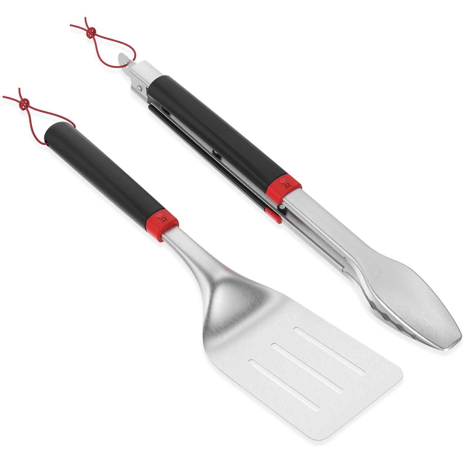 Weber 3401326 2 Pc BBQ Tool Set - Angled Left - White Background thumbnail