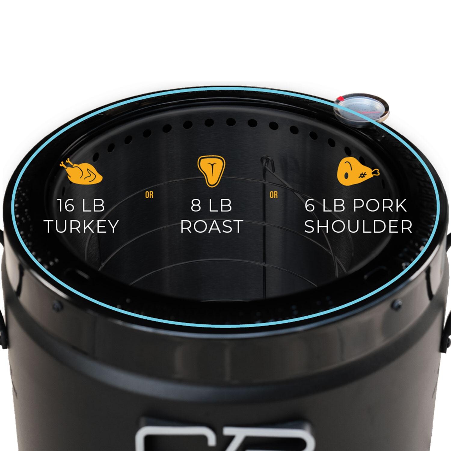 Charbroil 24102165 The Big Easy Outdoor Air Fryer - Food Weight Capacity - Detail thumbnail