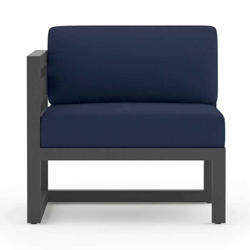 Misty Cove 4 Piece Sectional Set in Slate w/Spectrum Indigo Cushions by Lakeview - Left Section - White Background thumbnail