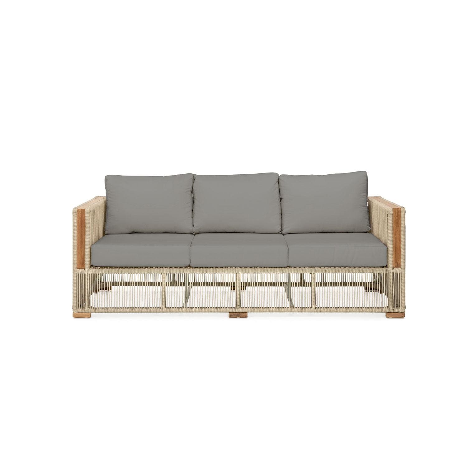 Pelican View 3 Person Woven Rope Sofa in Sand/Charcoal by Lakeview Outdoor Designs