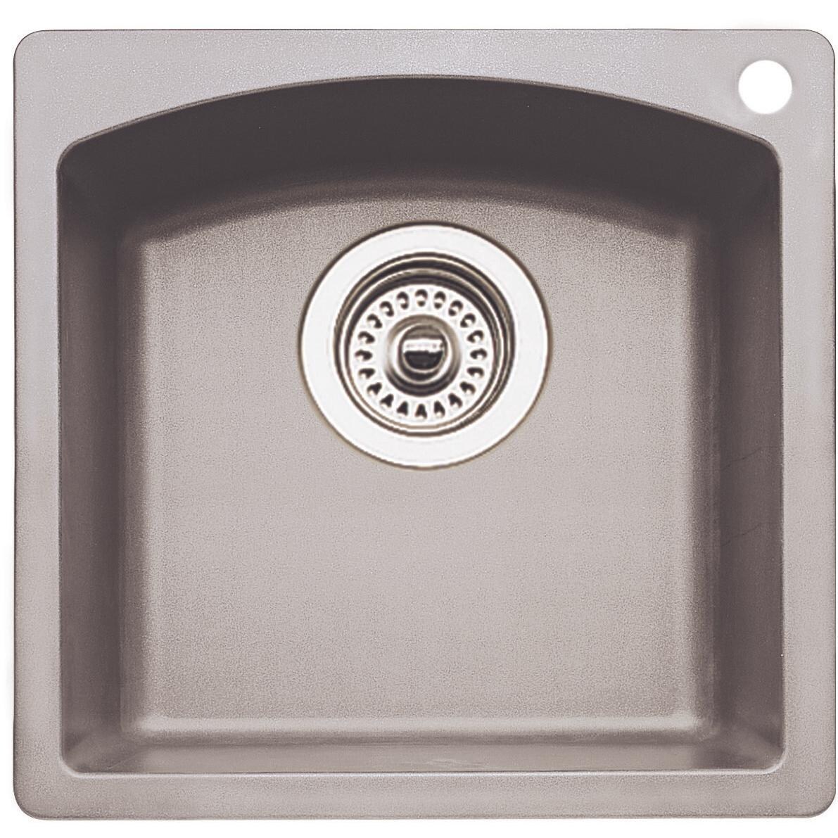 Blanco Diamond 15-Inch Silgranit II Dual Mount Bar Sink - Metallic Gray - 440203