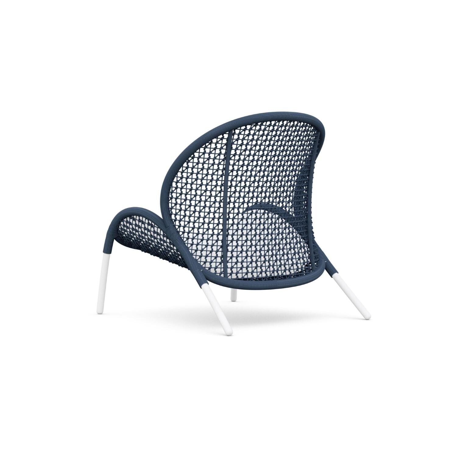Dune Woven Rope Club Chair in Royal/Cloud by Azzurro Living : BBQGuys