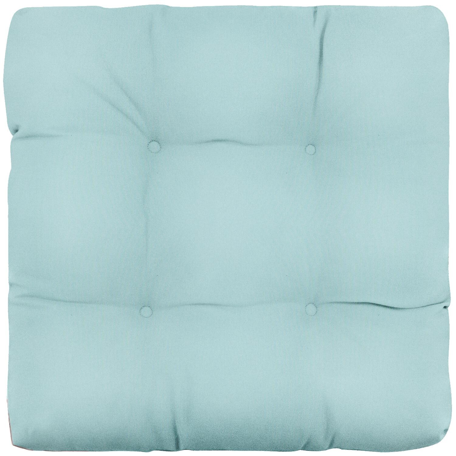 Sunbrella Canvas Glacier Medium Outdoor Replacement Seat Cushion By UltimatePatio.com - Top View thumbnail