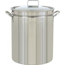 Bayou Classic Pots With Vented Lid 24 Quart Stainless Steel Stock Pot image
