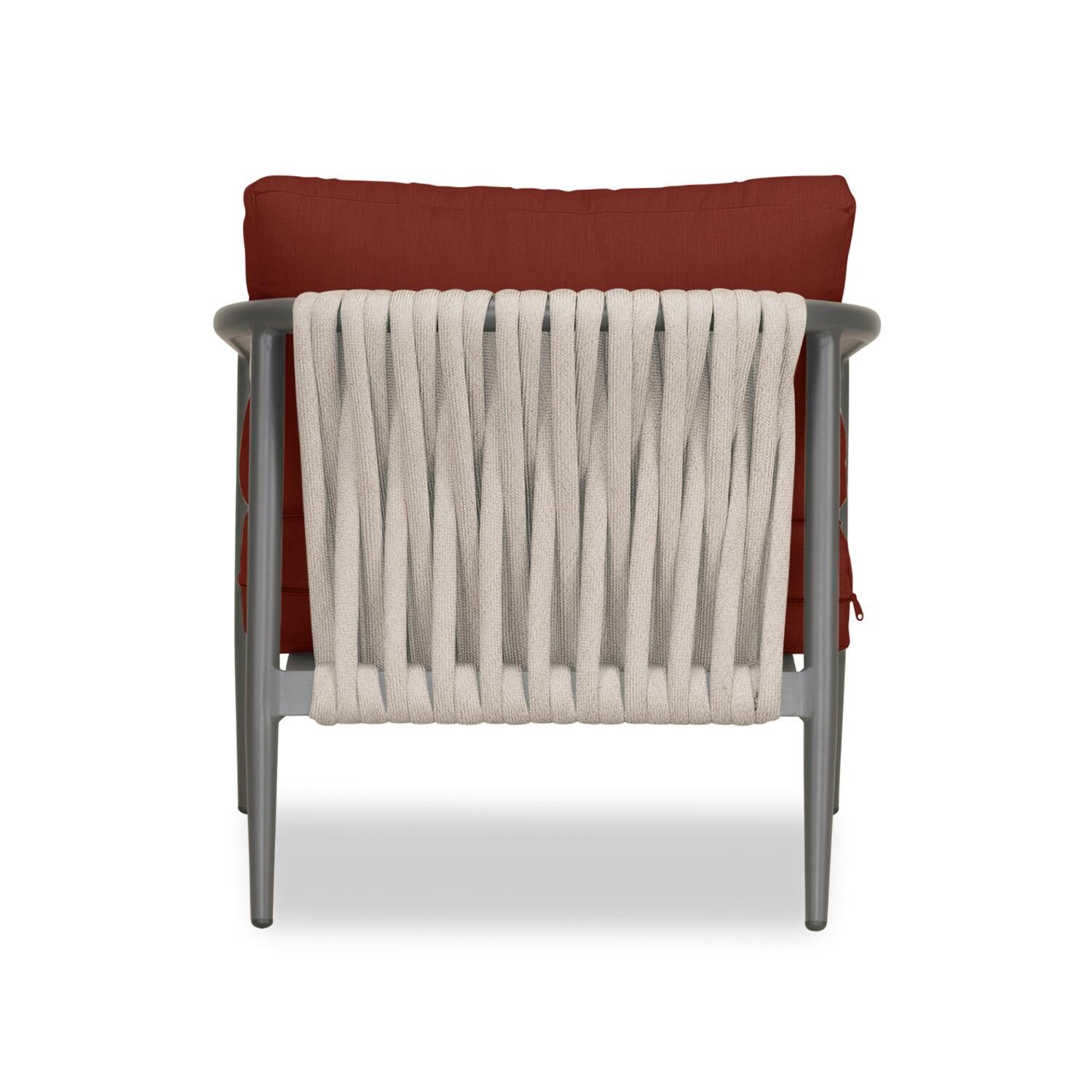 Lakeview Midnight Cove Aluminum Club Chair in Slate/Pebble Gray/Canvas Henna - Back - White Background thumbnail