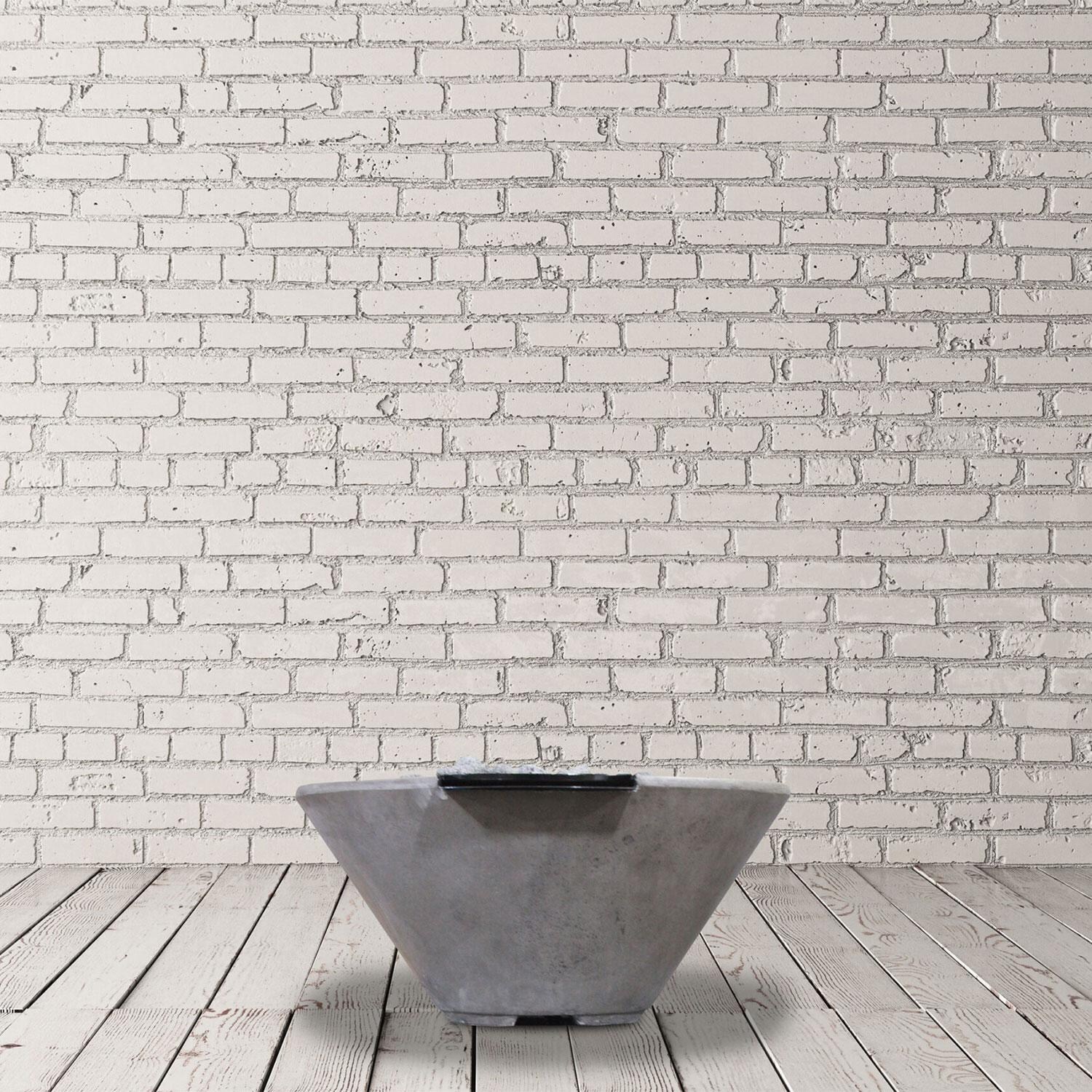 Prism Verona Propane Match Lit Fire & Water Bowl - Natural Concrete Finish - Display thumbnail