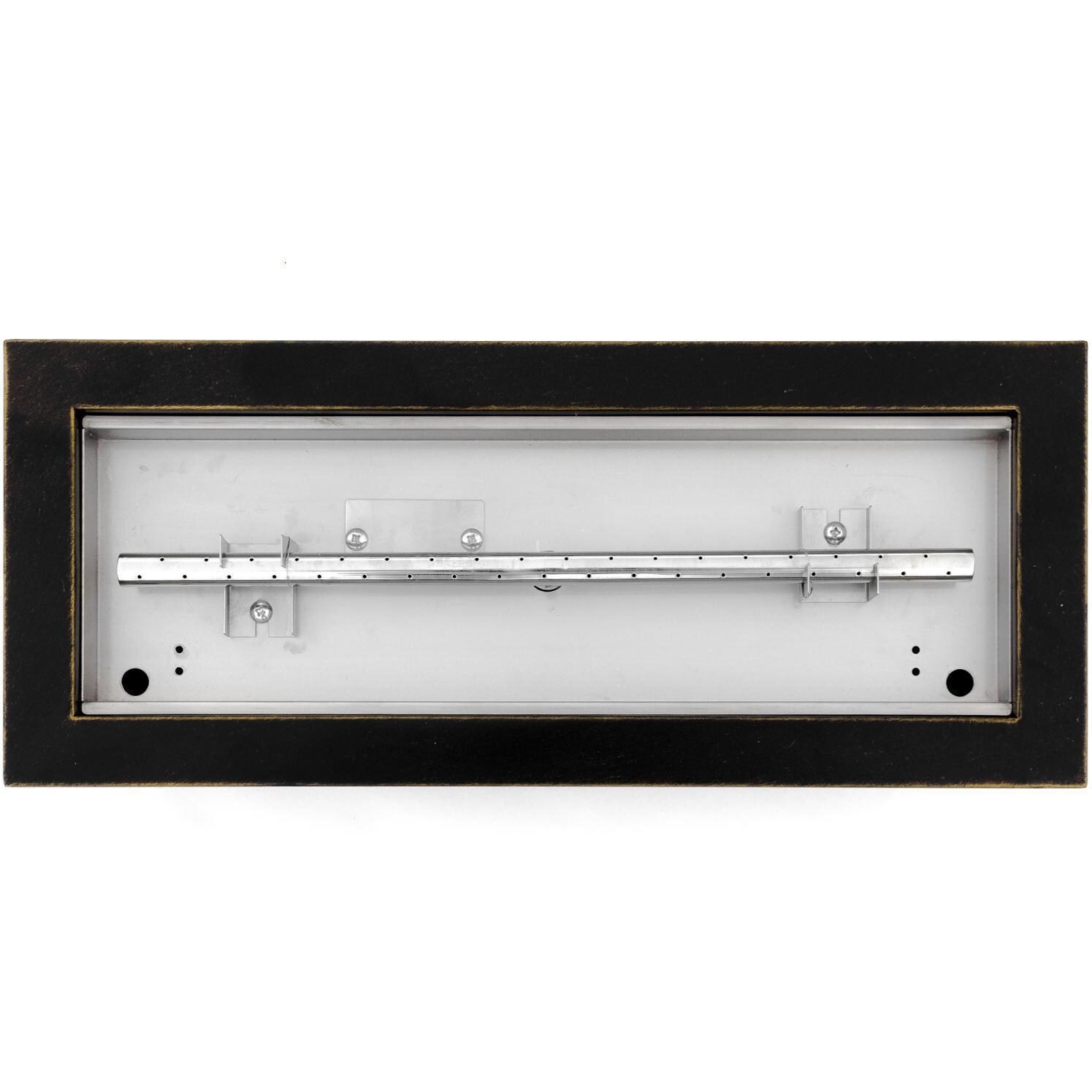 BBQGuys Signature Series Westfalen 24-Inch Table-Top Natural Gas Fire Pit - Oil Rubbed Bronze - Top View thumbnail