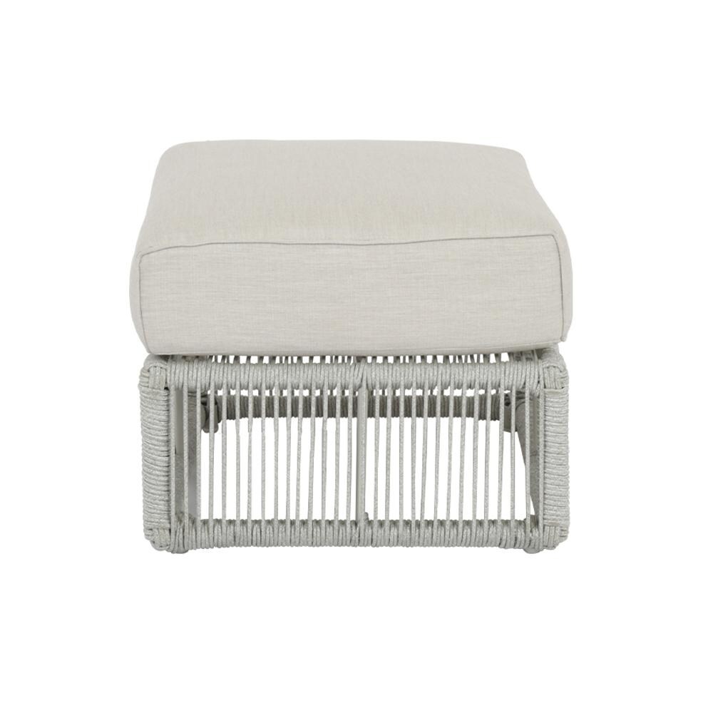 Sunset West - 4401-OTT-57005 - Miami 30 X 23 Rectangular Olfein Rope Patio Ottoman W/ Sunbrella Echo Ash Cushions - Short Side thumbnail