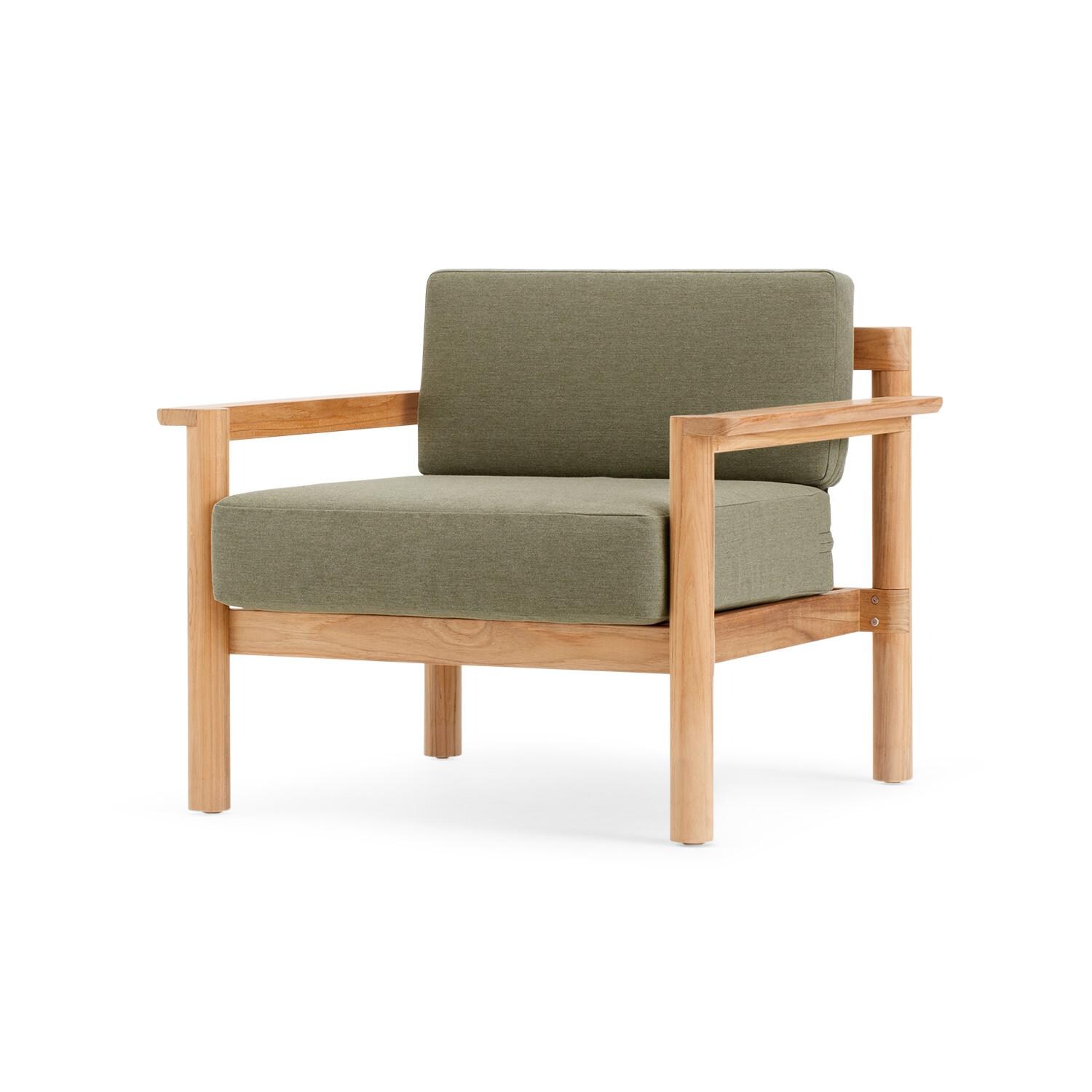 Neighbor Chair W/ Teak Arms - Sunbrella Leaf image