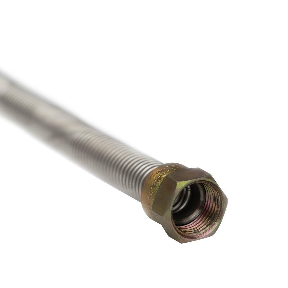 BBQGuys Signature 3/4-Inch MIP x 3/4-Inch FIP 36-Inch Stainless Steel Flex Line - T300-4142-36