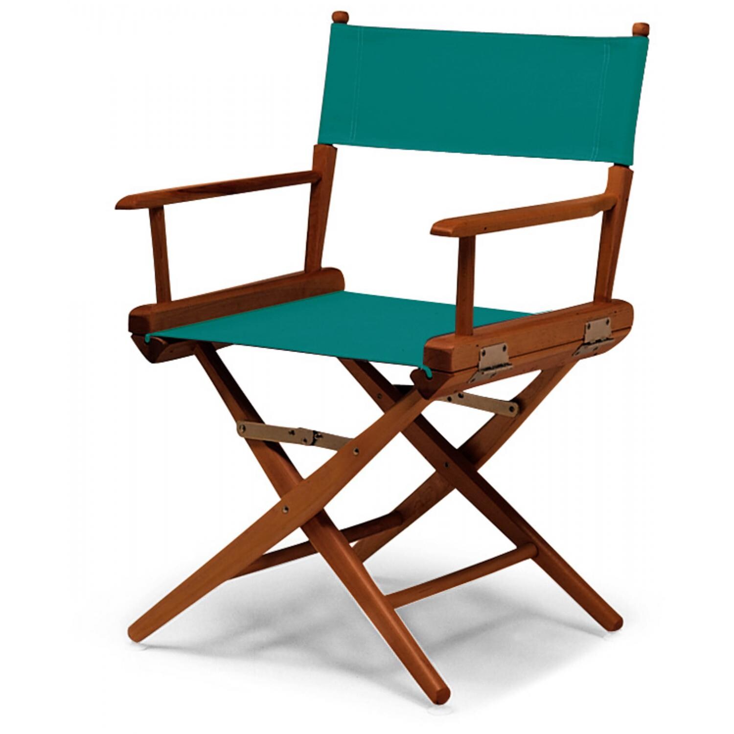 World Famous Dining Height Director Chair By Telescope Casual - Walnut/Teal