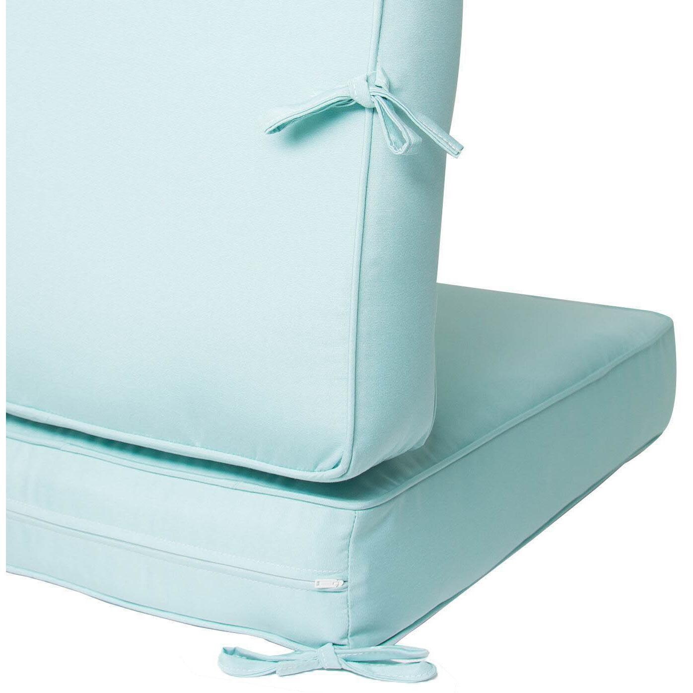 Medium Replacement Club Chair Cushion Set With Piping - Zipper and Tie Detail thumbnail