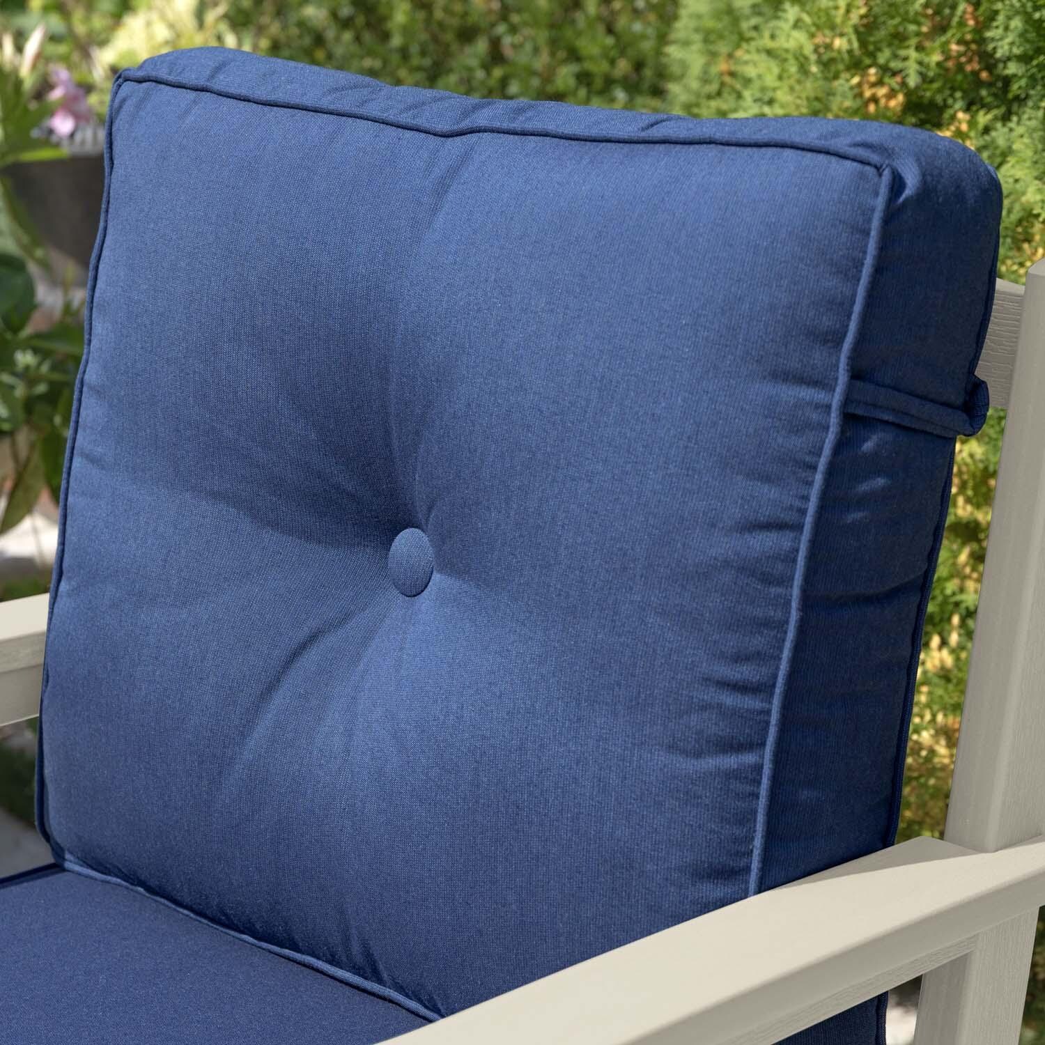Blushing Bay 3 Pc Recycled Plastic Seating Set in Spectrum Indigo/Whitewash by Lakeview Outdoor Designs - Cushion - Detail thumbnail