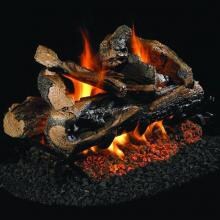 Peterson Real Fyre 24-Inch Rugged Split Oak See-Thru Gas Log Set With Vented Propane G45 Burner - Manual Safety Pilot image