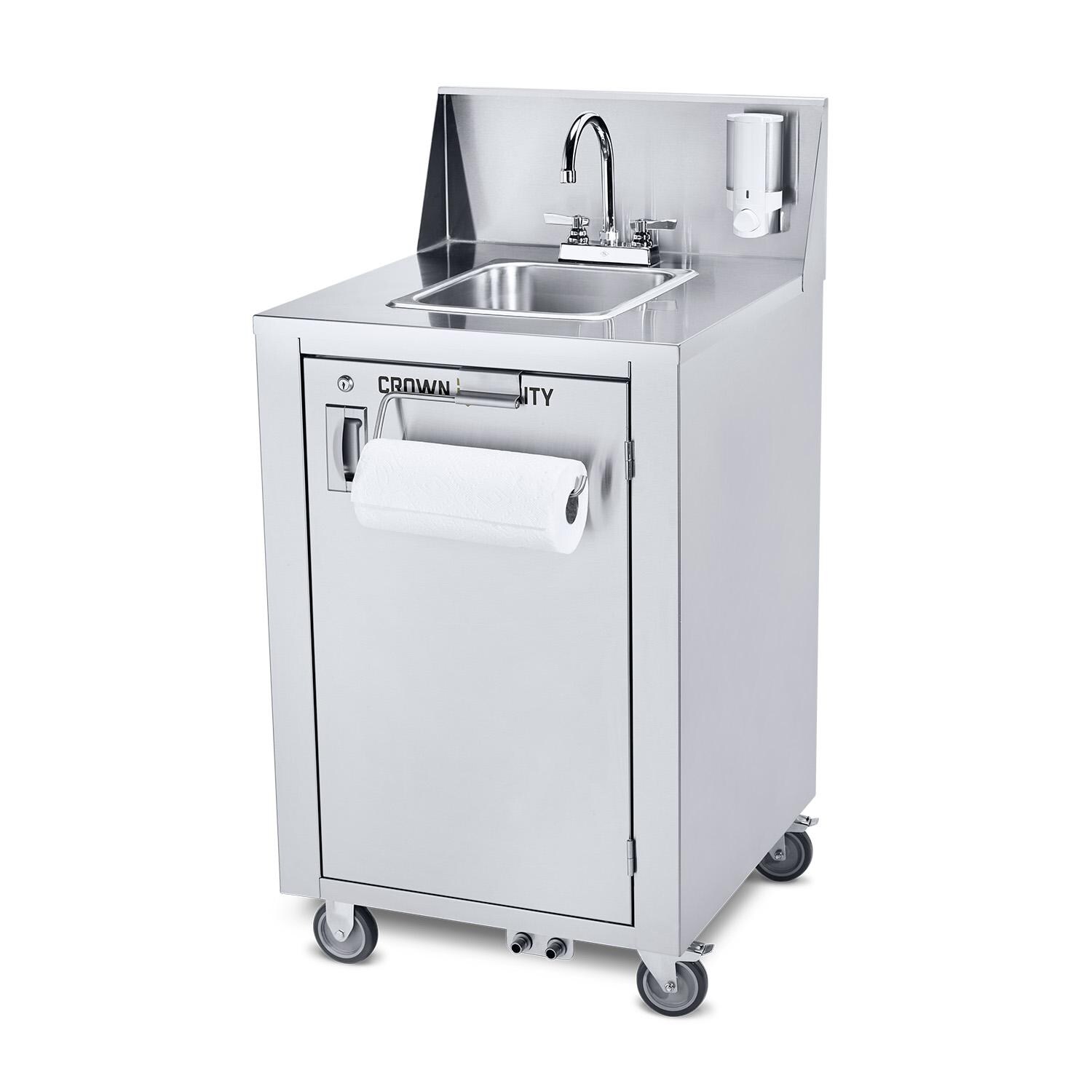 Crown Verity CV-MHW Stainless Mobile Non-Electric Cold Water Handwashing Sink thumbnail