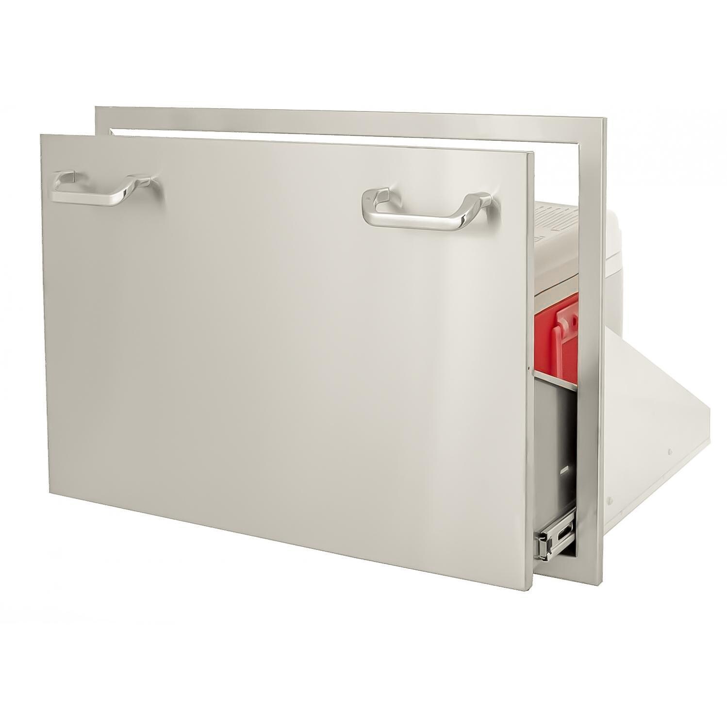 BBQGuys.com Kingston Series 30-Inch Stainless Steel Roll-Out Ice Chest Storage Drawer thumbnail