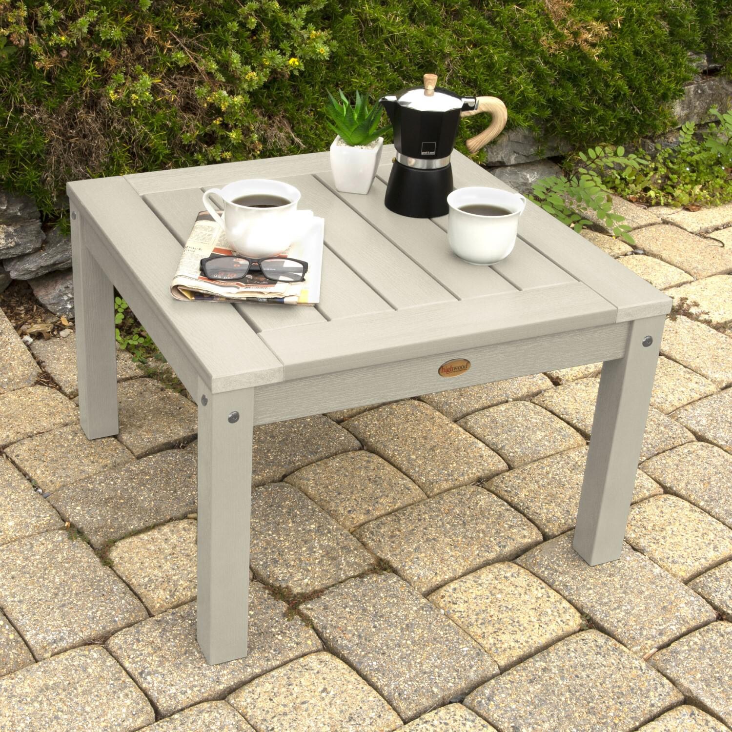 Lakeview Adirondack Side Table - Whitewash - Angled thumbnail