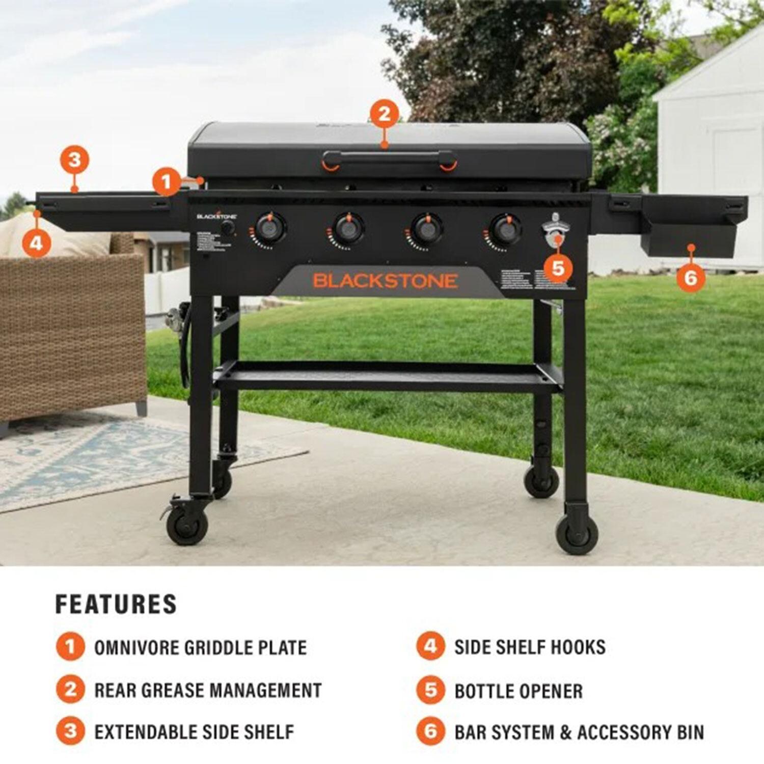 Blackstone 2322 36 Inch Griddle W/ Hood - Features - Detail thumbnail