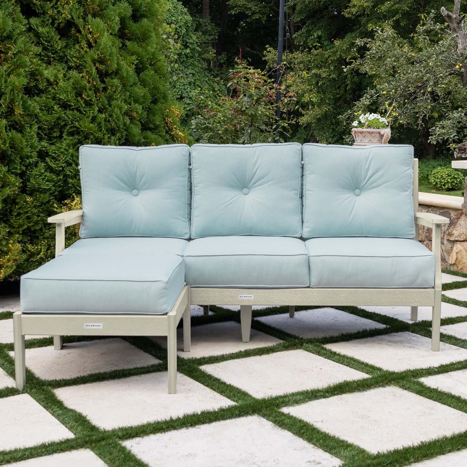 Blushing Bay 2 Pc Recycled Plastic Seating Set in Bliss Dew/Whitewash by Lakeview Outdoor Designs