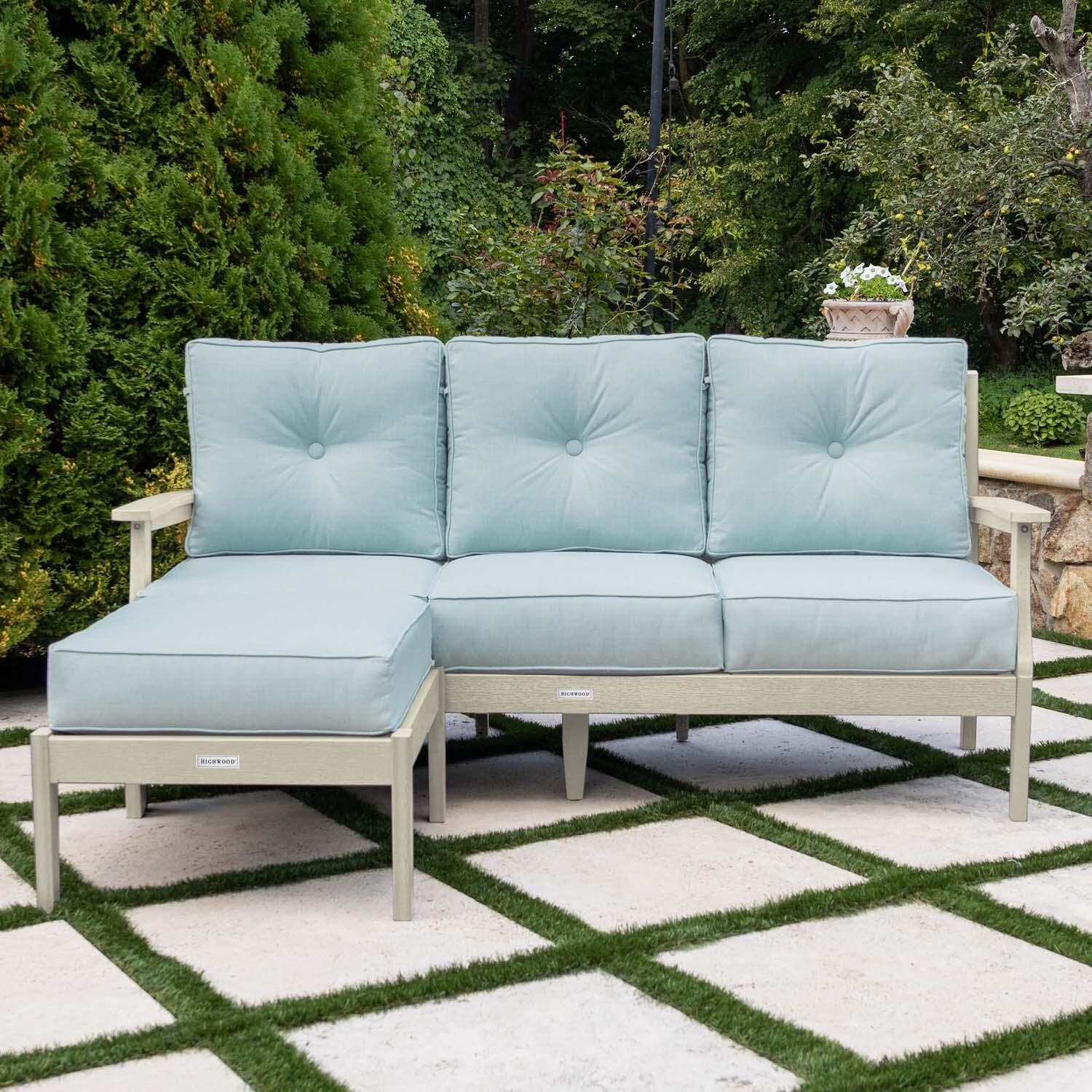 Blushing Bay 2 Pc Recycled Plastic Seating Set in Bliss Dew/Whitewash by Lakeview Outdoor Designs - Lifestyle thumbnail