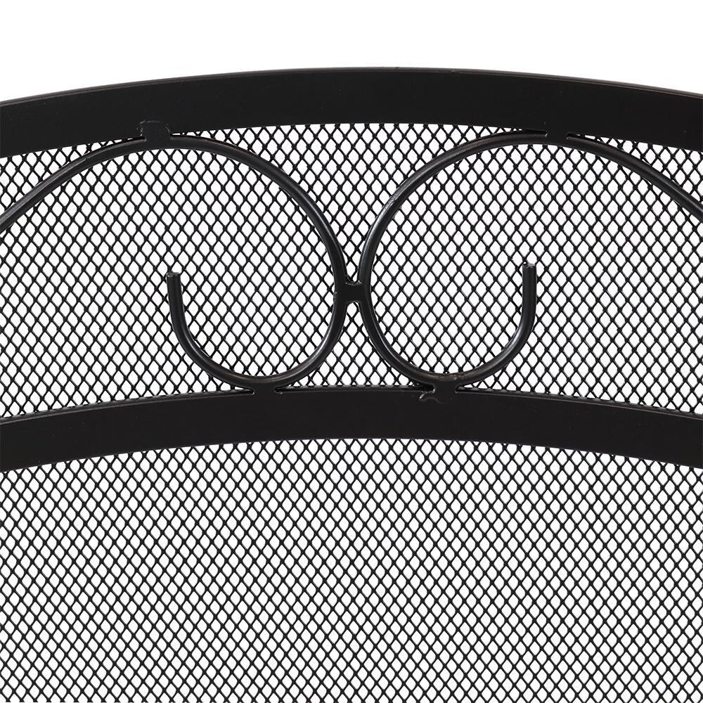 Ultimate Patio 3-Panel Steel Elegant Scroll Fireplace Screen - Middle Panel Detail thumbnail