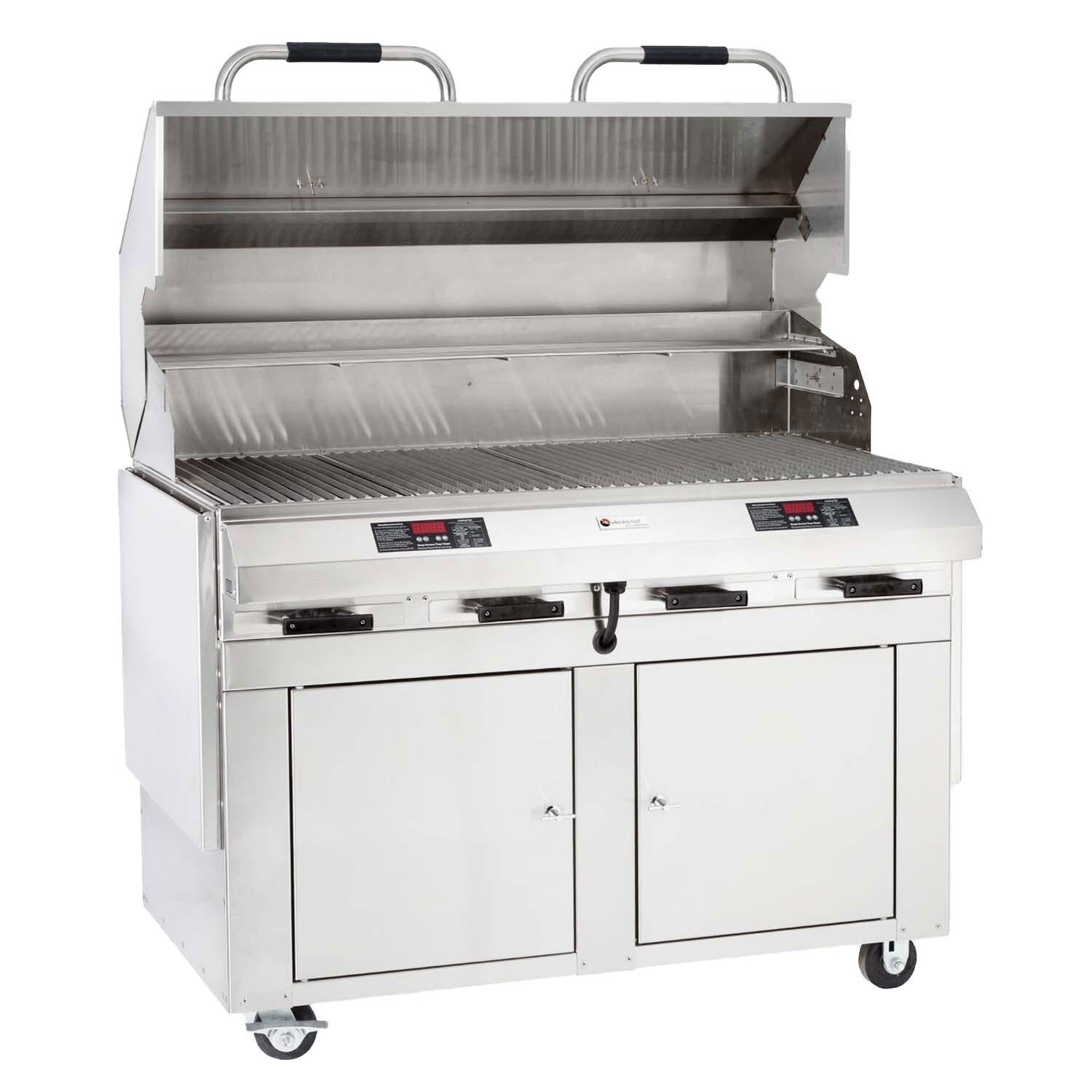 ElectricChef 8800-EC-1056-CB-D-48 8800 Series 48-in Closed Base Electric Grill w/ Dual Temp. Control - Shelves Down - White Background thumbnail