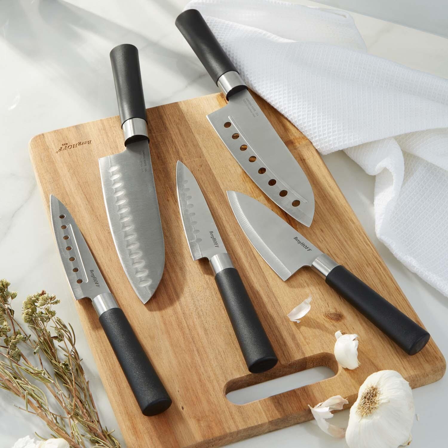 BergHOFF DiNA Codon 5 Pc Stainless Steel Santoku Set - Lifestyle thumbnail